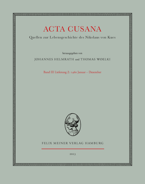 Acta Cusana Band III, Lieferung 2 - 