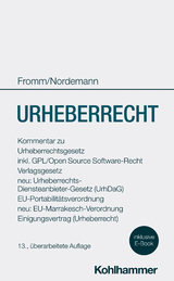 Urheberrecht - Nordemann, Axel; Nordemann, Jan Bernd; Czychowski, Christian; Fromm, Friedrich Karl; Nordemann, Wilhelm