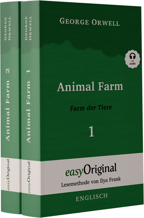 Animal Farm / Farm der Tiere - 2 Teile (Buch + 2 MP3 Audio-CD) - Lesemethode von Ilya Frank - Zweisprachige Ausgabe Englisch-Deutsch - George Orwell