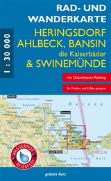 Rad- und Wanderkarte Heringsdorf, Ahlbeck, Bansin - Die Kaiserbäder und Swinemünde - 