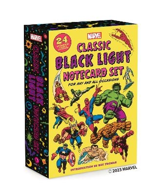 Marvel Classic Black Light Notecard Set: 24 Oversized Cards + Envelopes for Any and All Occasions -  Marvel Entertainment