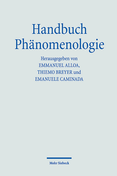 Handbuch Phänomenologie - 