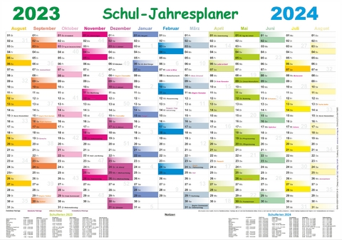 Schul-Jahresplaner 2023/2024-Set - 