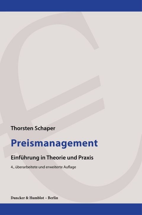 Preismanagement. - Thorsten Schaper