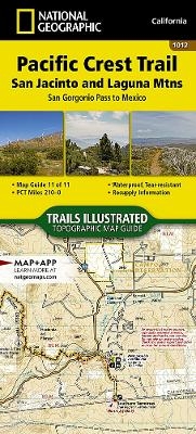 Pacific Crest Trail: San Jacinto And Laguna Mountains Map [san Gorgonio Pass To Mexico] - National Geographic Maps