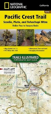 Pacific Crest Trail: Scodie, Piute, And Tehachapi Mountains Map [walker Pass To Vasquez Rocks] - National Geographic Maps