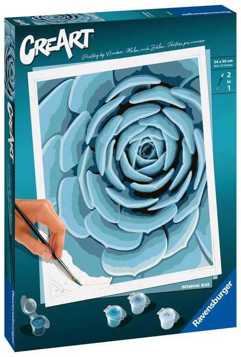 Ravensburger CreArt - Malen nach Zahlen 23610 - Botanisches Blau - ab 12 Jahren