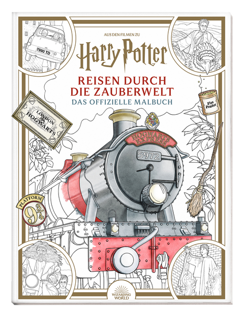 Aus den Filmen zu Harry Potter: Reisen durch die Zauberwelt - Das offizielle Malbuch -  Panini