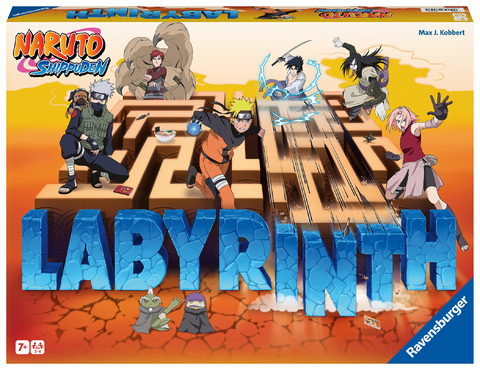 Ravensburger 27557 - Naruto Shippuden Labyrinth - Der Familienspiel-Klassiker für 2-4 Spieler ab 7 Jahren im Look der Animeserie - Max J. Kobbert