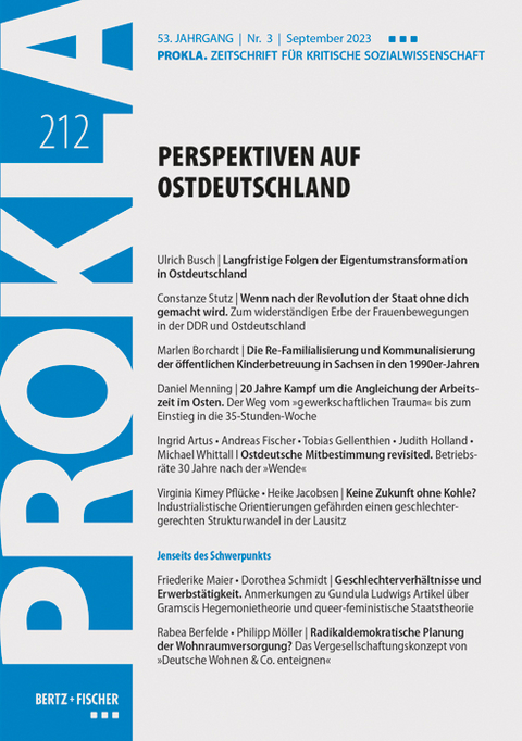 Perspektiven auf Ostdeutschland -  Prokla 212