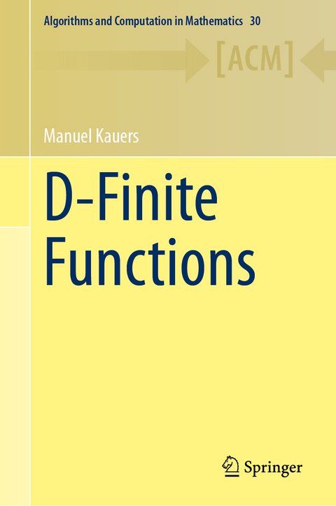 D-Finite Functions - Manuel Kauers