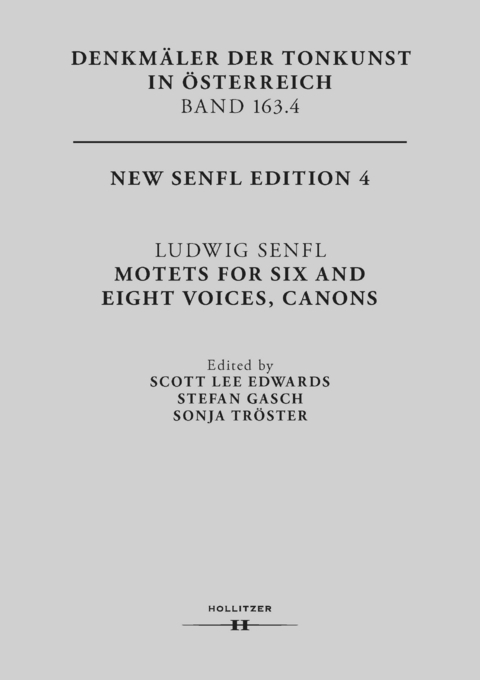 Ludwig Senfl. Motets For Six and Eight Voices, Canons - Scott Lee Edwards, Stefan Gasch, Sonja Tröster