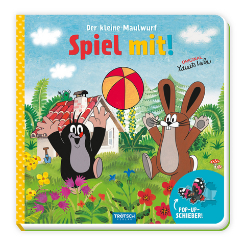 Trötsch Der kleine Maulwurf Spiel mit Pappenbuch mit Pop-up-Schiebern - 