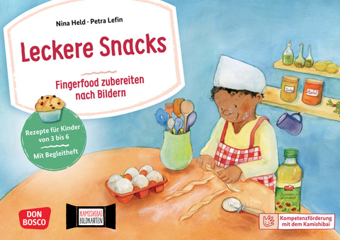 Leckere Snacks: Fingerfood zubereiten nach Bildern. Kamishibai Bildkartenset - Nina Held