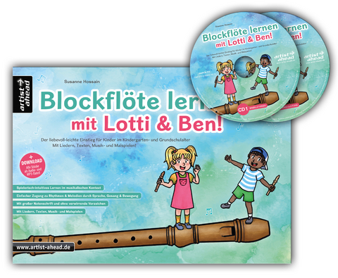 Blockflöte lernen mit Lotti & Ben + 2 Audio-CDs! - Susanne Hossain