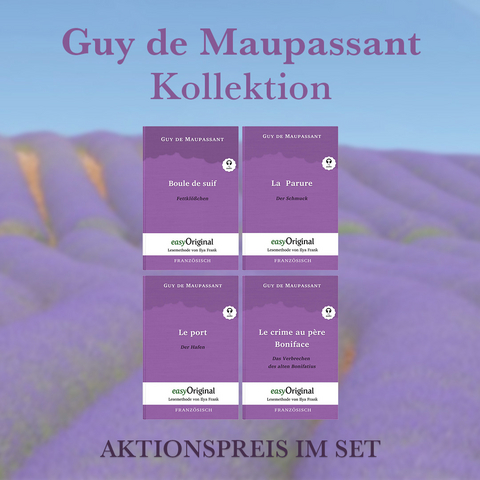 Guy de Maupassant Kollektion (Bücher + 4 Audio-CDs) - Lesemethode von Ilya Frank - Guy de Maupassant