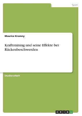 Krafttraining und seine Effekte bei RÃ¼ckenbeschwerden - Maurice Kramny