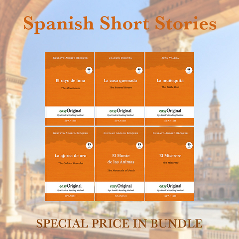 Spanish Short Stories (books + 6 audio-CDs) - Ilya Frank’s Reading Method - Gustavo Adolfo Bécquer, Joaquín Dicenta, Juan Valera