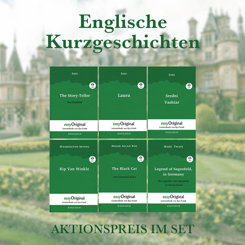 Englische Kurzgeschichten (Bücher + 6 Audio-CDs) - Lesemethode von Ilya Frank - Edgar Allan Poe, Hector Hugh Munro (Saki), Mark Twain, Washington Irving