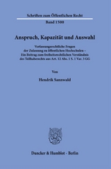 Anspruch, Kapazität und Auswahl. - Hendrik Sannwald