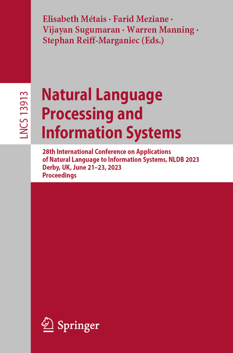 Natural Language Processing and Information Systems - 