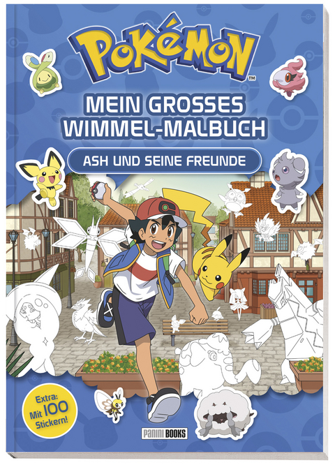 Pokémon: Mein großes Wimmel-Malbuch - Ash und seine Freunde -  Pokémon