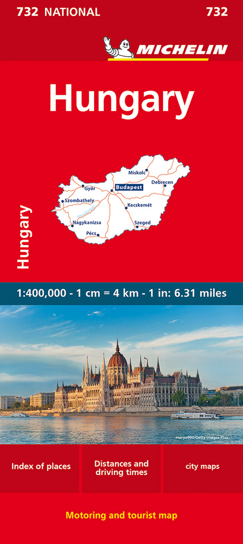 Hungary - Michelin National Map 732 -  Michelin