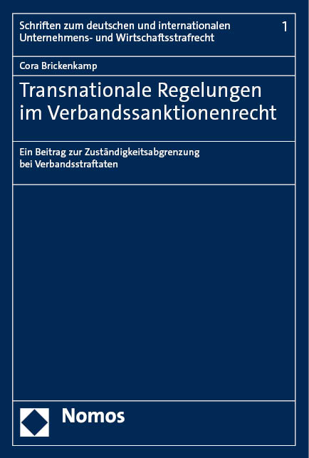 Transnationale Regelungen im Verbandssanktionenrecht - Cora Brickenkamp