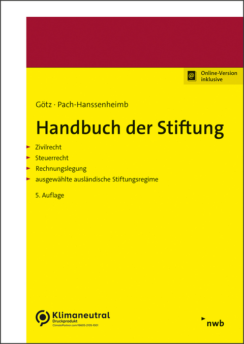 Handbuch der Stiftung - Hellmut Götz, Ferdinand Pach-Hanssenheimb