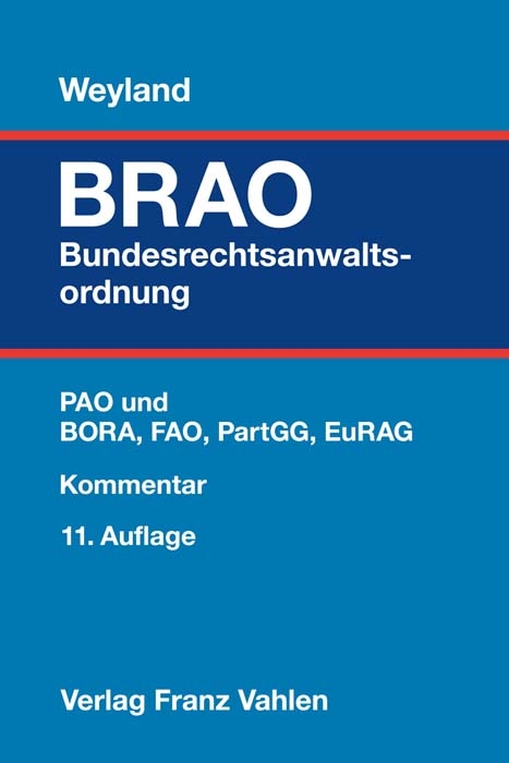 BRAO Bundesrechtsanwaltsordnung - 