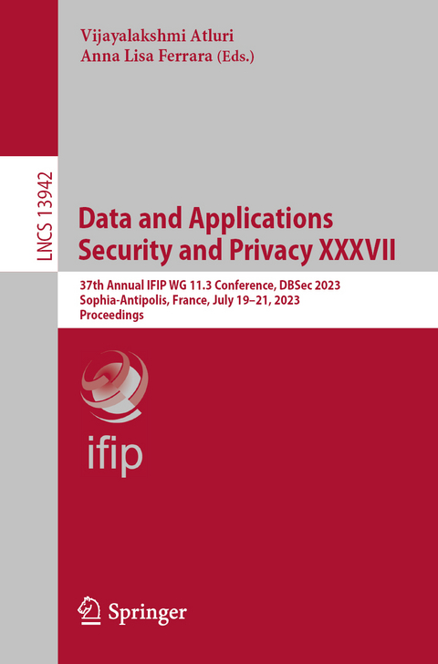 Data and Applications Security and Privacy XXXVII - 