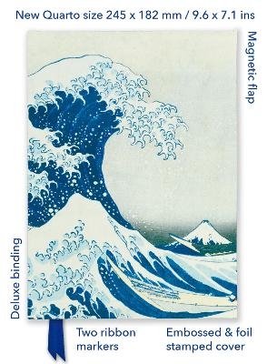 Katsushika Hokusai: The Great Wave (Foiled Quarto Journal) - Flame Tree Studio