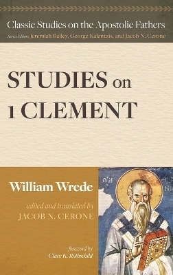 Studies on First Clement - William Wrede