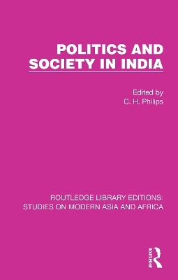 Politics and Society in India - 