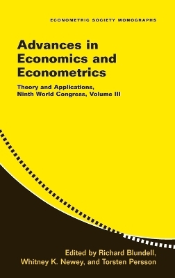 Advances in Economics and Econometrics: Volume 3 - 