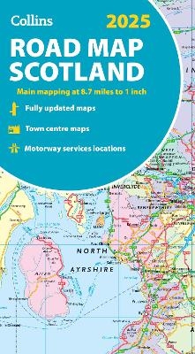 2025 Collins Road Map of Scotland -  Collins Maps