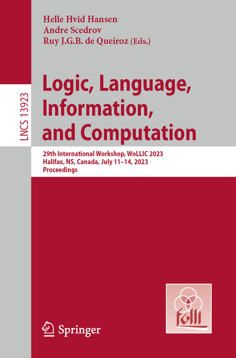 Logic, Language, Information, and Computation - 