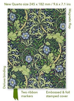 William Morris: Seaweed (Foiled Quarto Journal) - 