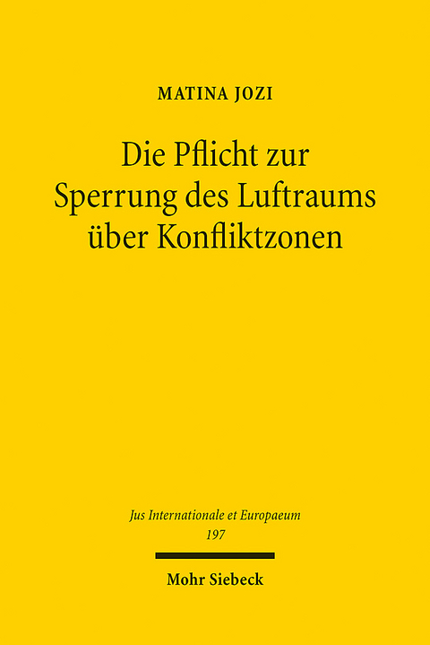 Die Pflicht zur Sperrung des Luftraums über Konfliktzonen - Matina Jozi