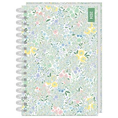 2024 A5 Wiro Diary Spring Floral - Hinkler Pty Ltd