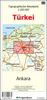 Ankara - Topographische Reisekarte 1:250.000 Türkei (Blatt 14) - Jens Uwe Mollenhauer