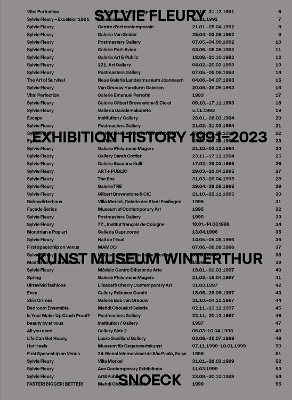 Sylvie Fleury: Exhibition History 1991–2023 - 