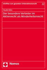 Der besondere Vertreter im Aktienrecht als Minderheitenrecht - Claudio Kühn