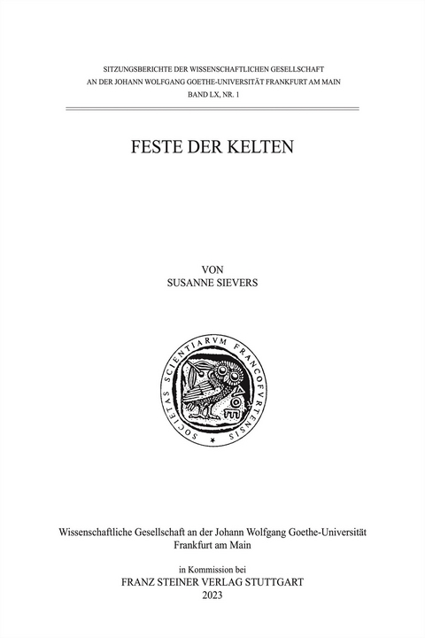 Feste der Kelten - Susanne Sievers