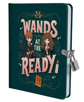 Harry Potter: Wands at the Ready Lock & Key Diary -  Insight Editions