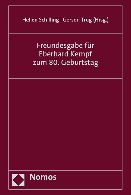 Freundesgabe für Eberhard Kempf zum 80. Geburtstag - 