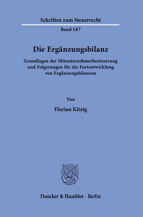 Die Ergänzungsbilanz. - Florian Kitzig