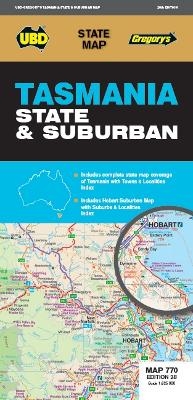 Tasmania State & Suburban Map 770 28th ed -  UBD Gregory's