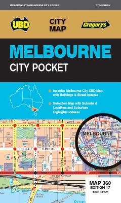 Melbourne City Pocket Map 360 17th ed -  UBD Gregory's