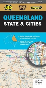 Queensland State & Cities Map 419 9th ed (waterproof) - UBD Gregory's